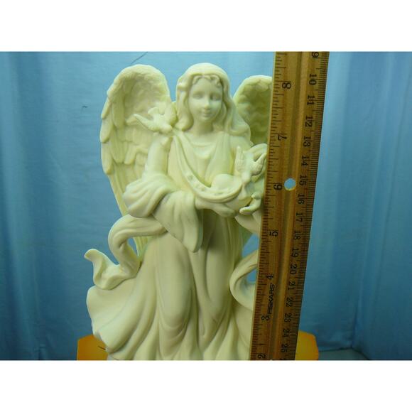 Vtg Partylite Angel of Peace Bisque Porcelain Taper Candle Holder - Picture 5 of 6